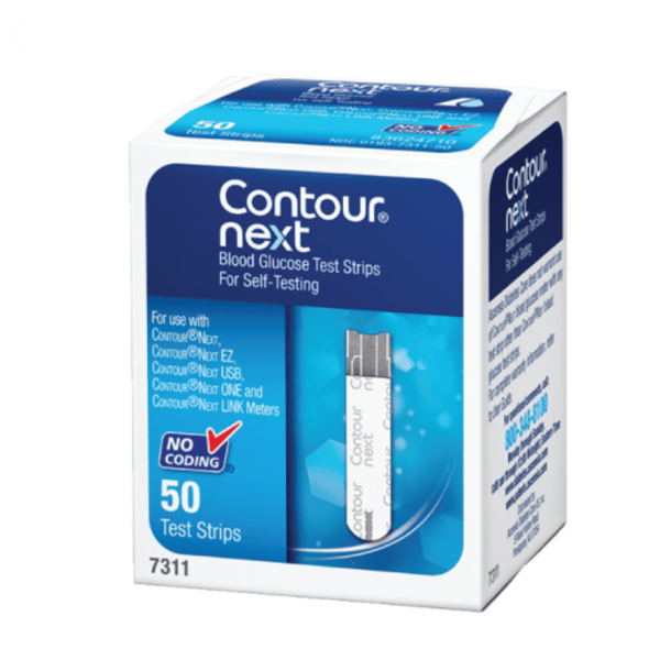 Contour Next شرائح قياس السكر 50 شريط الاختبار